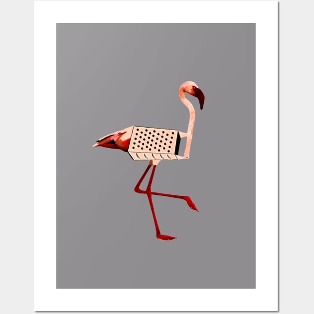 Grater Flamingo Wall Art by Dominyknax